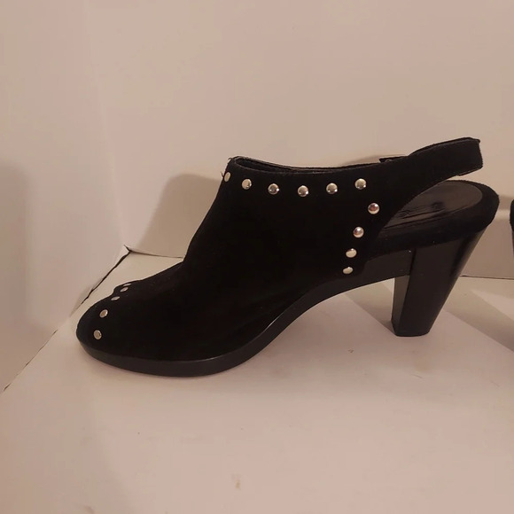 Aerosoles Heelrest Black Suede Haven Peep Toe Slingback Heels in Size 7 M - Picture 3 of 14